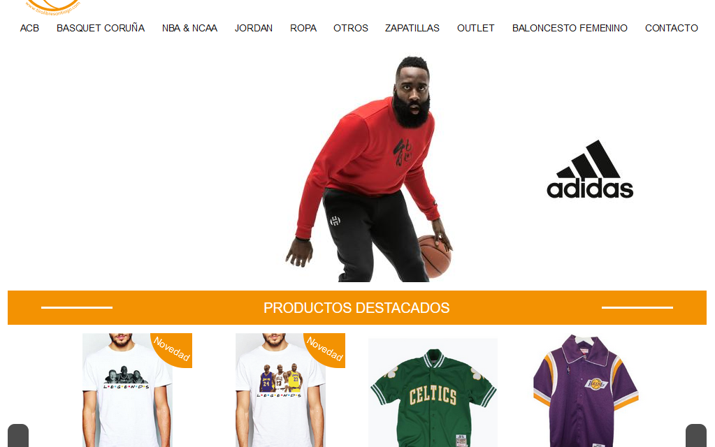 40% de desconto nos produtos de baloncesto na web de Tiro Libre