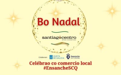 Celebra la Navidad con el comercio local del Ensanche y participa en el sorteo de 50 bonos de 50€ por usar la app ‘Santiago Centro Vip’
